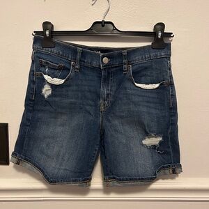 GAP Distressed Dark Wash Denim Shorts - Size 0/Size 25
